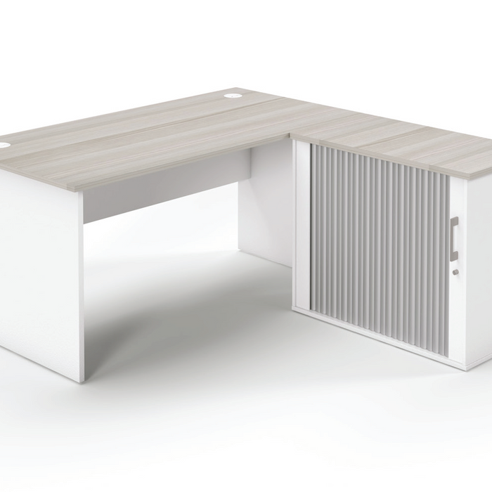 Flat Panel Managerial Desk with Credenza