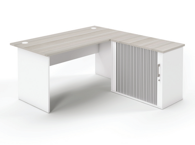 Flat Panel Managerial Desk with Credenza