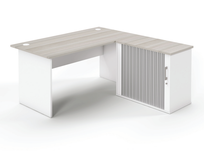 Flat Panel Managerial Desk with Credenza