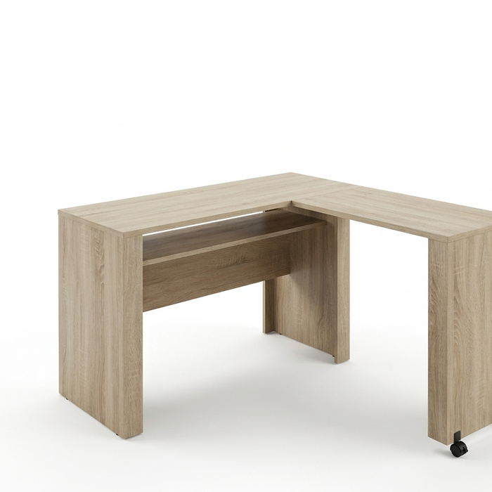 Nevada Computer study desk - Sanremo oak and white