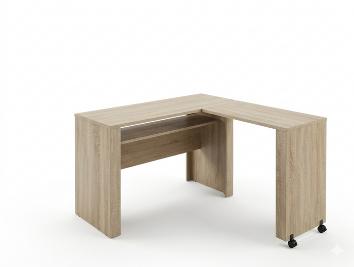 Nevada Computer study desk - Sanremo oak and white