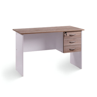 Solitude 1200 Workdesk + 2 drawers Sanremo oak and wht